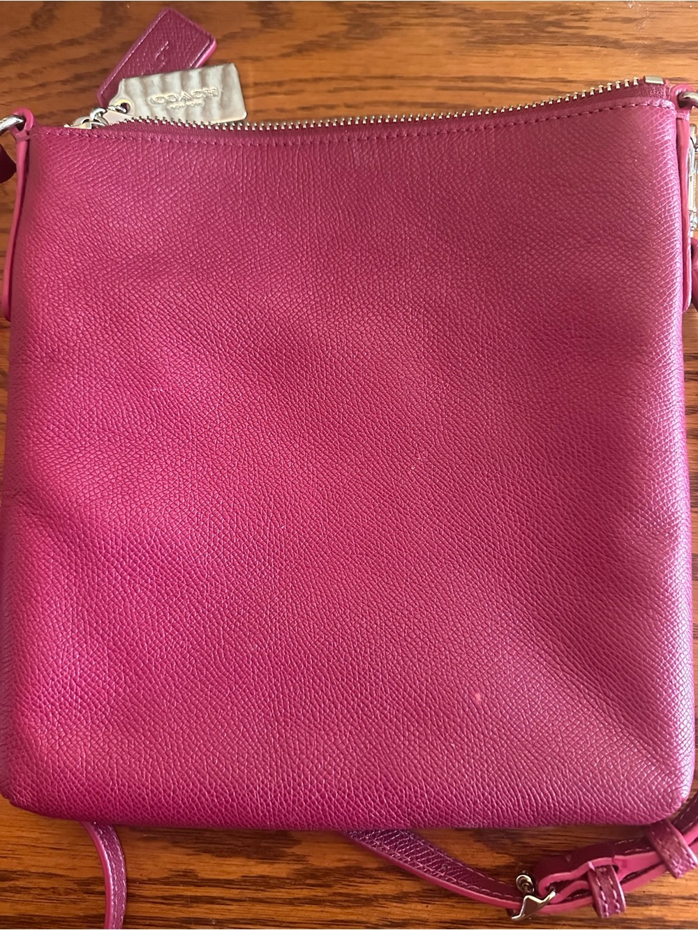 Coach Pebble Leather Crossbody in Burgundy - Picture 8 of 13